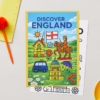 Discover England Poster – Minimalist British Travel Art (A4 Printable PDF)