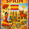 “Discover Spain” Poster – European Wall Art Printable (A4 PDF)
