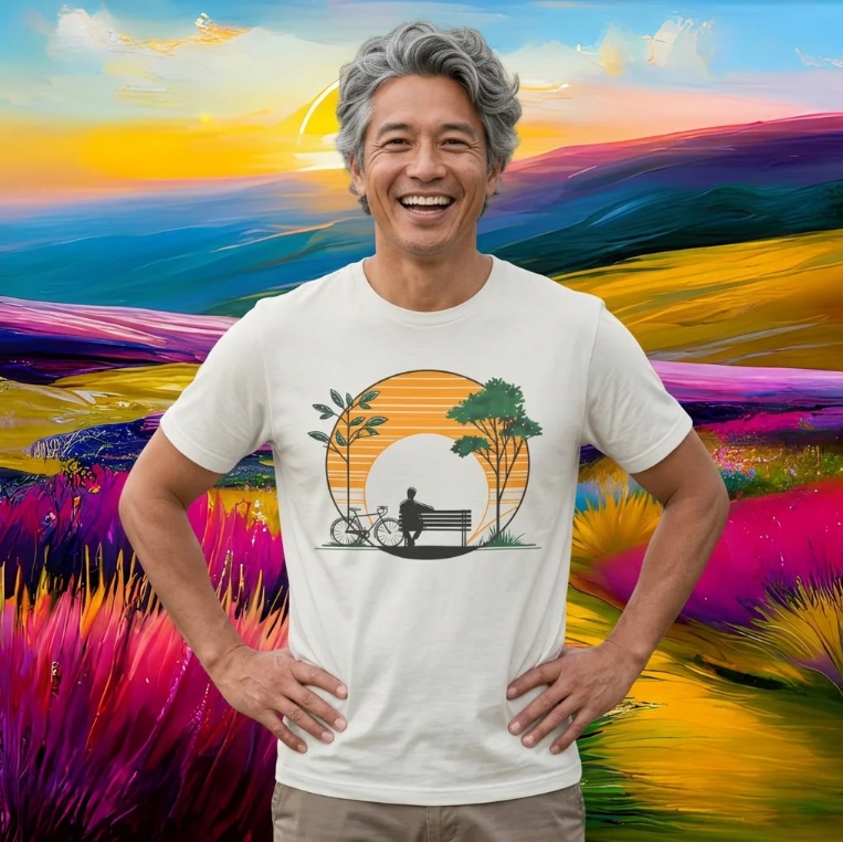 Sunset Bicycle Tee – Ultimate Serenity